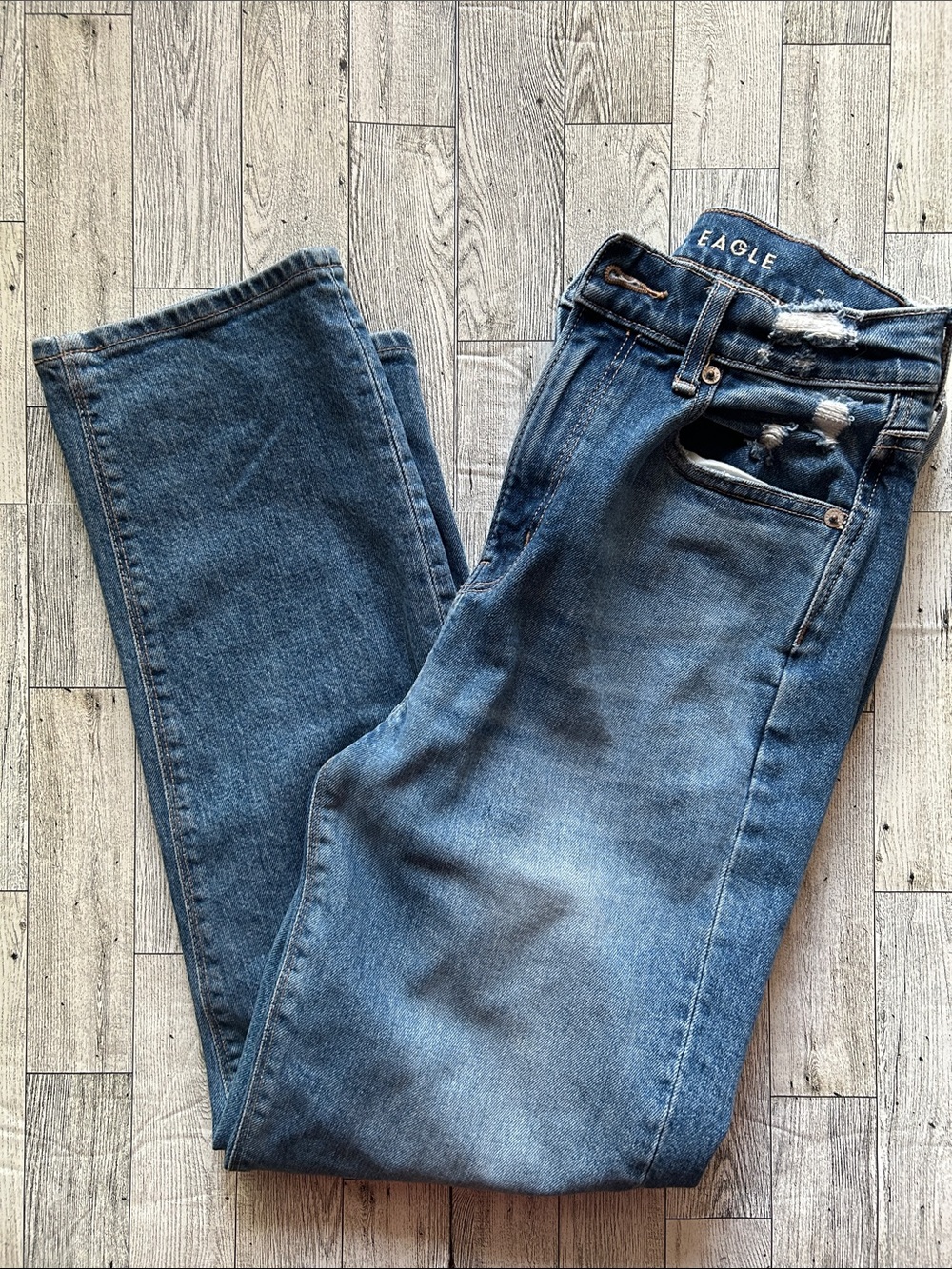 American Eagle highest rise 90s boyfriend Jean 0S
